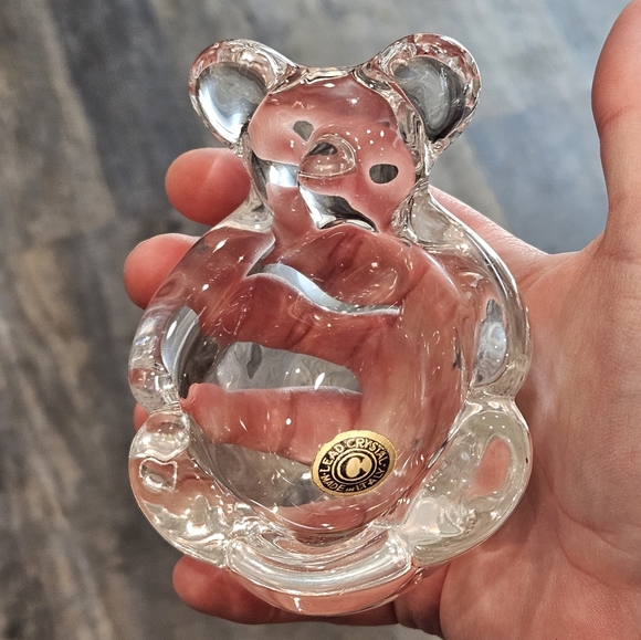Vintage Lead Crystal Bear Trinket / Ring Holder Made In Italy - Picture 8 of 11